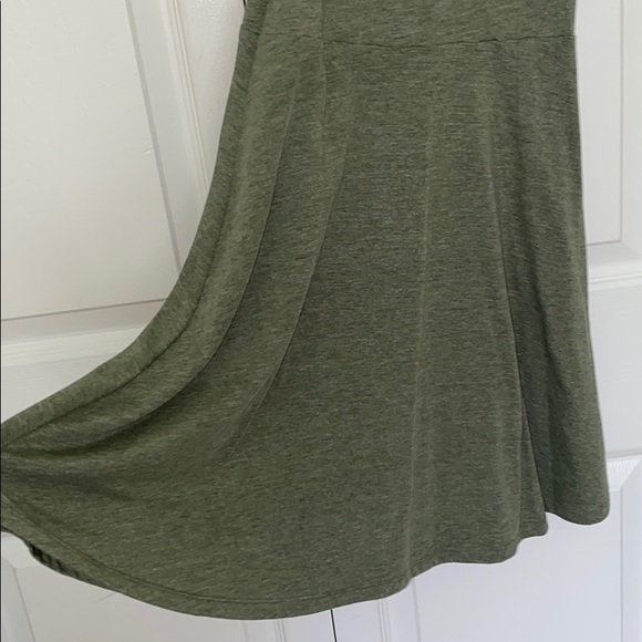 Olive Green Skater Dress - Picture 3 of 3